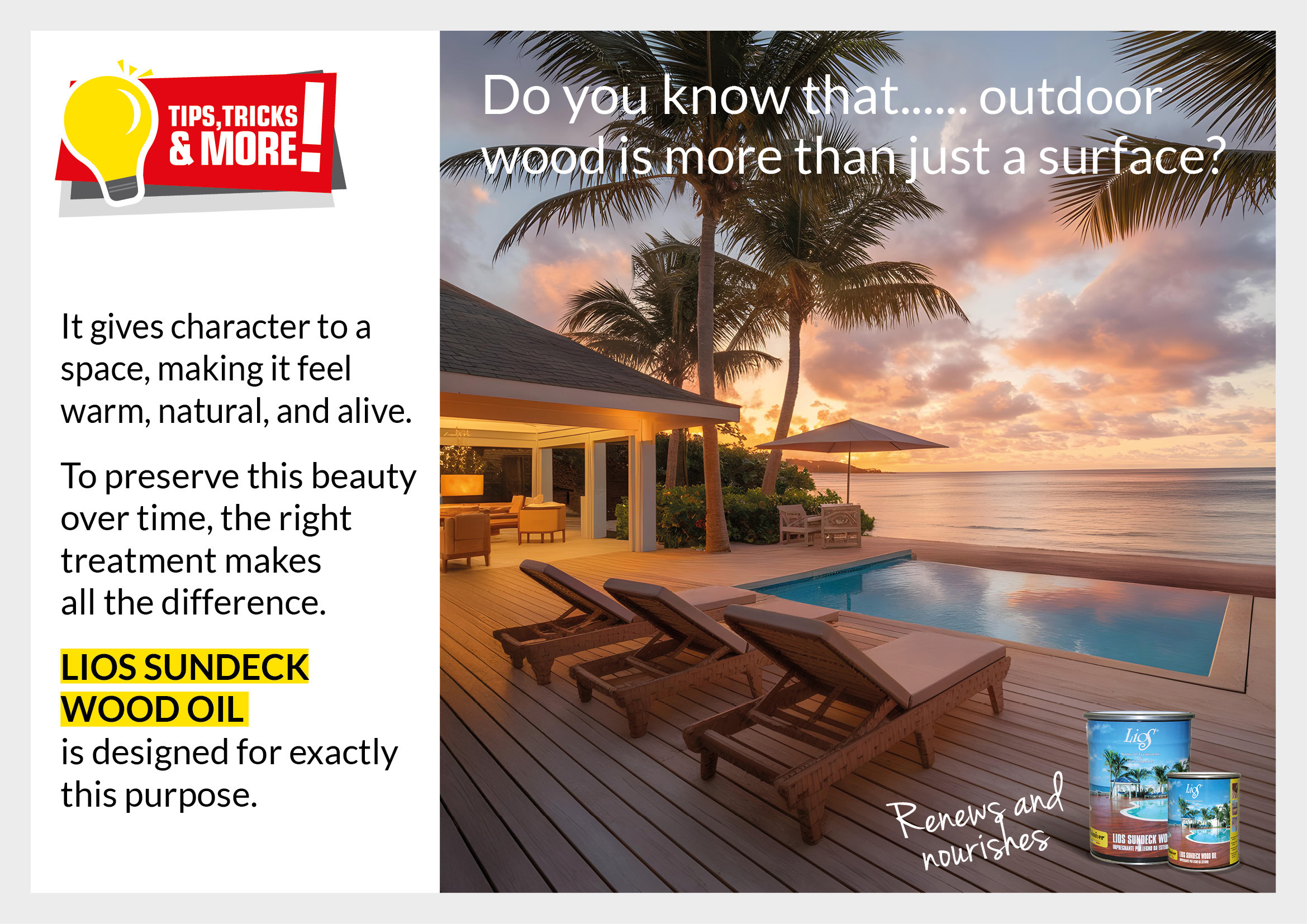Do you know that… outdoor wood is more than just a surface?